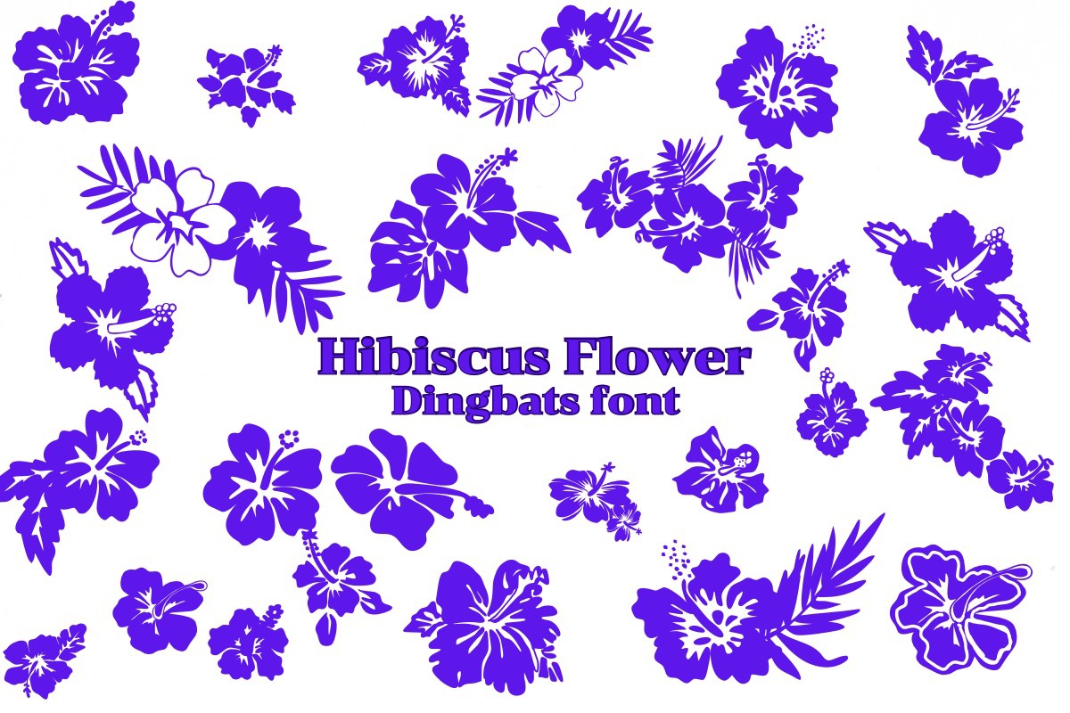 Hibiscus Flower Font