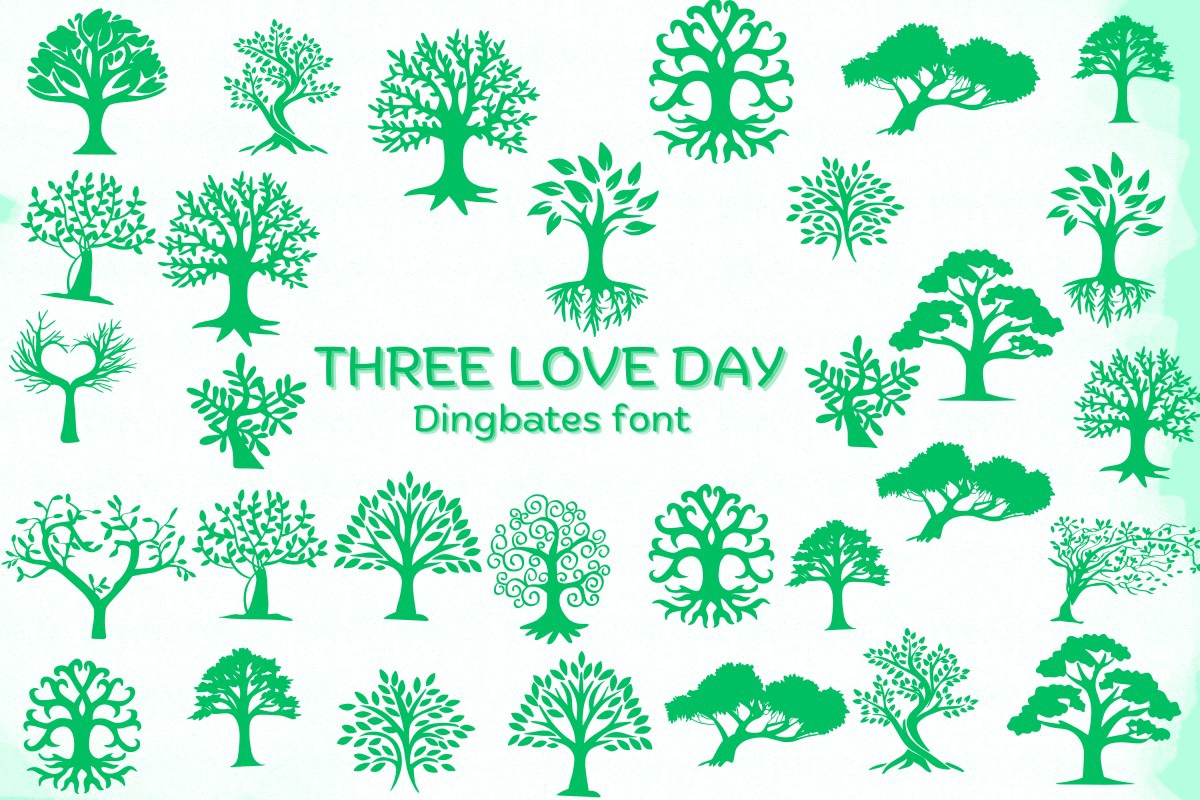 Tree Love Day Font