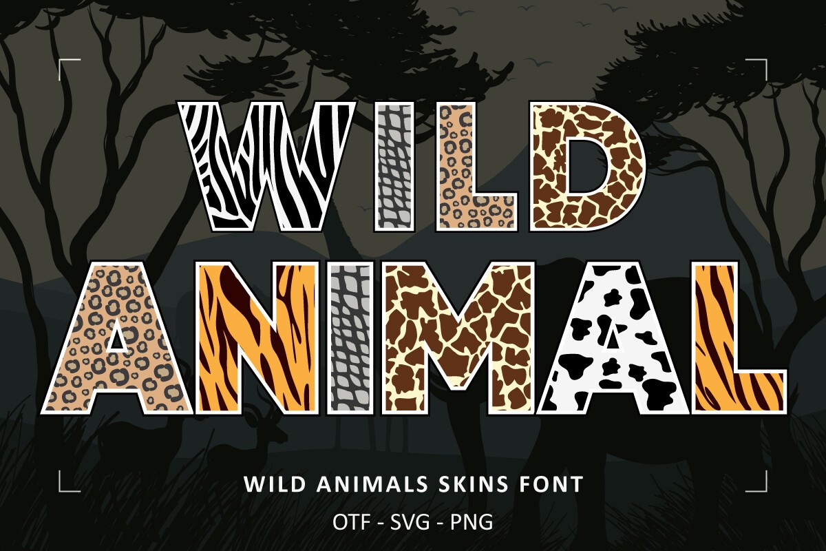 Wild Animals Skins Font