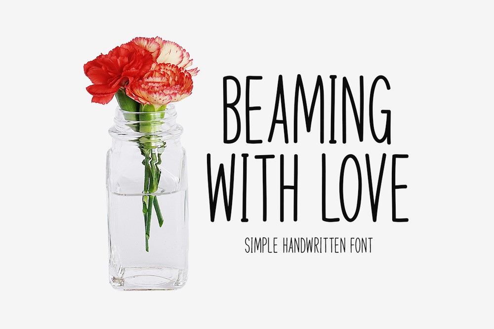 Beaming with Love Font
