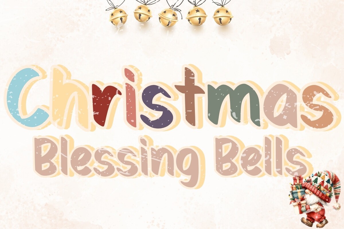 Christmas Blessing Bells Font