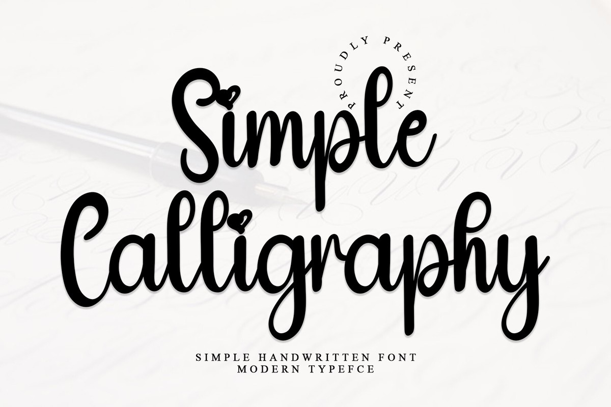 Simple Calligraphy Font