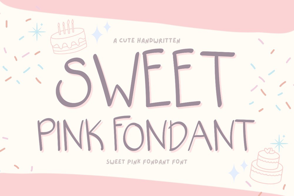 Sweet Pink Fondant Font