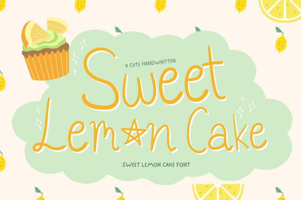 Sweet Lemon Cake Font