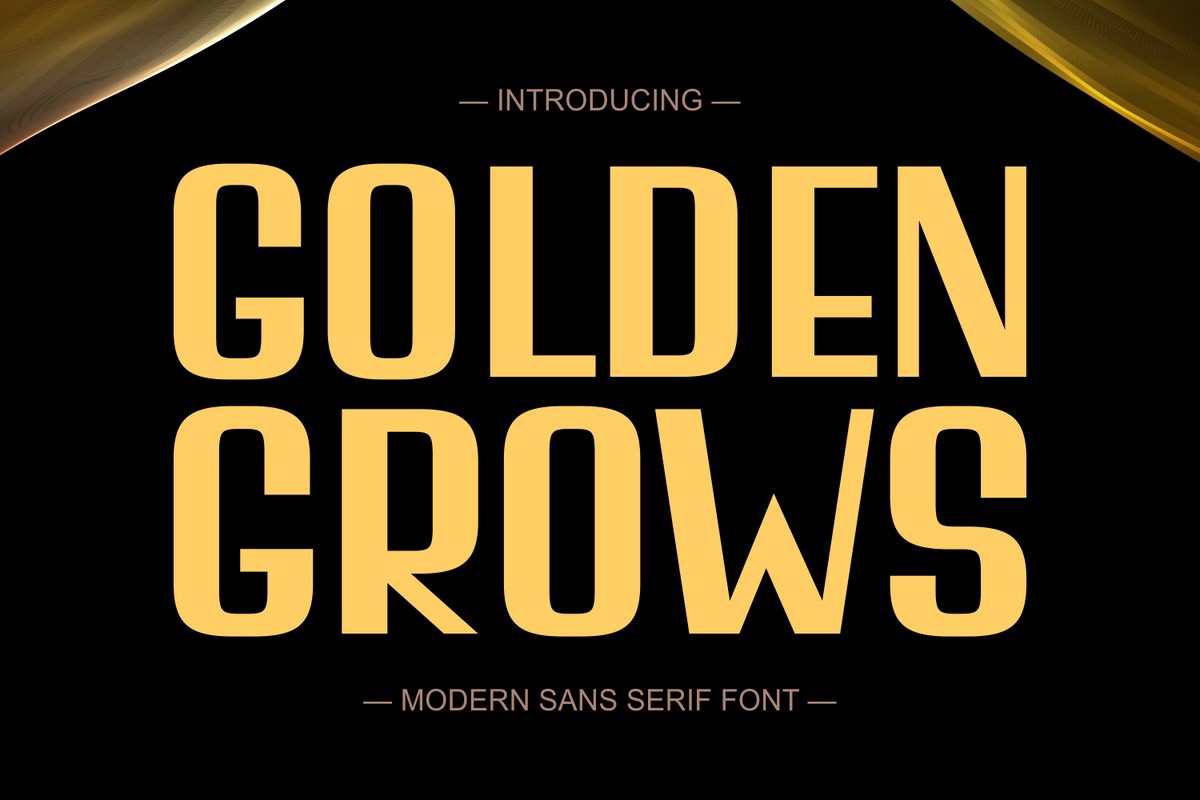 Golden Grows Font