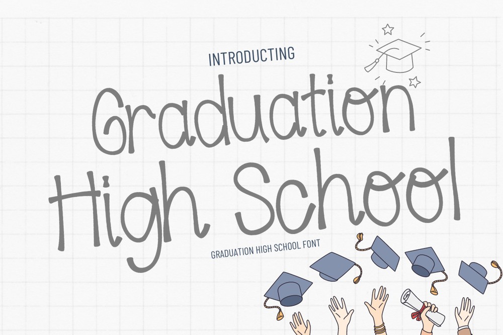 Graduation High School Font