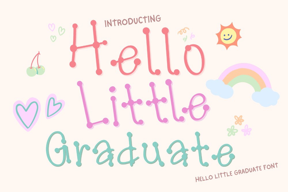 Hello Little Graduate Font