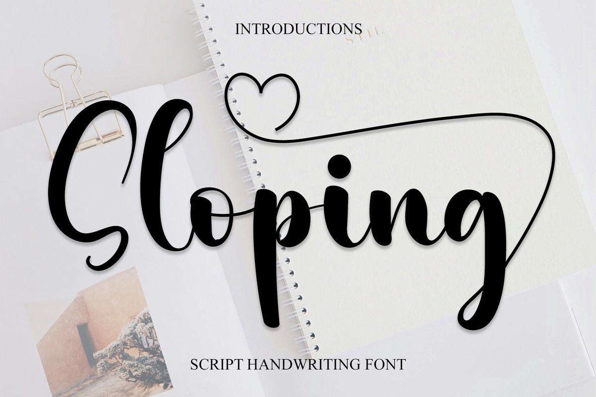 Sloping Font