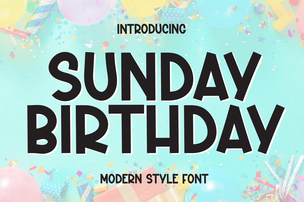 Sunday Birthday Font