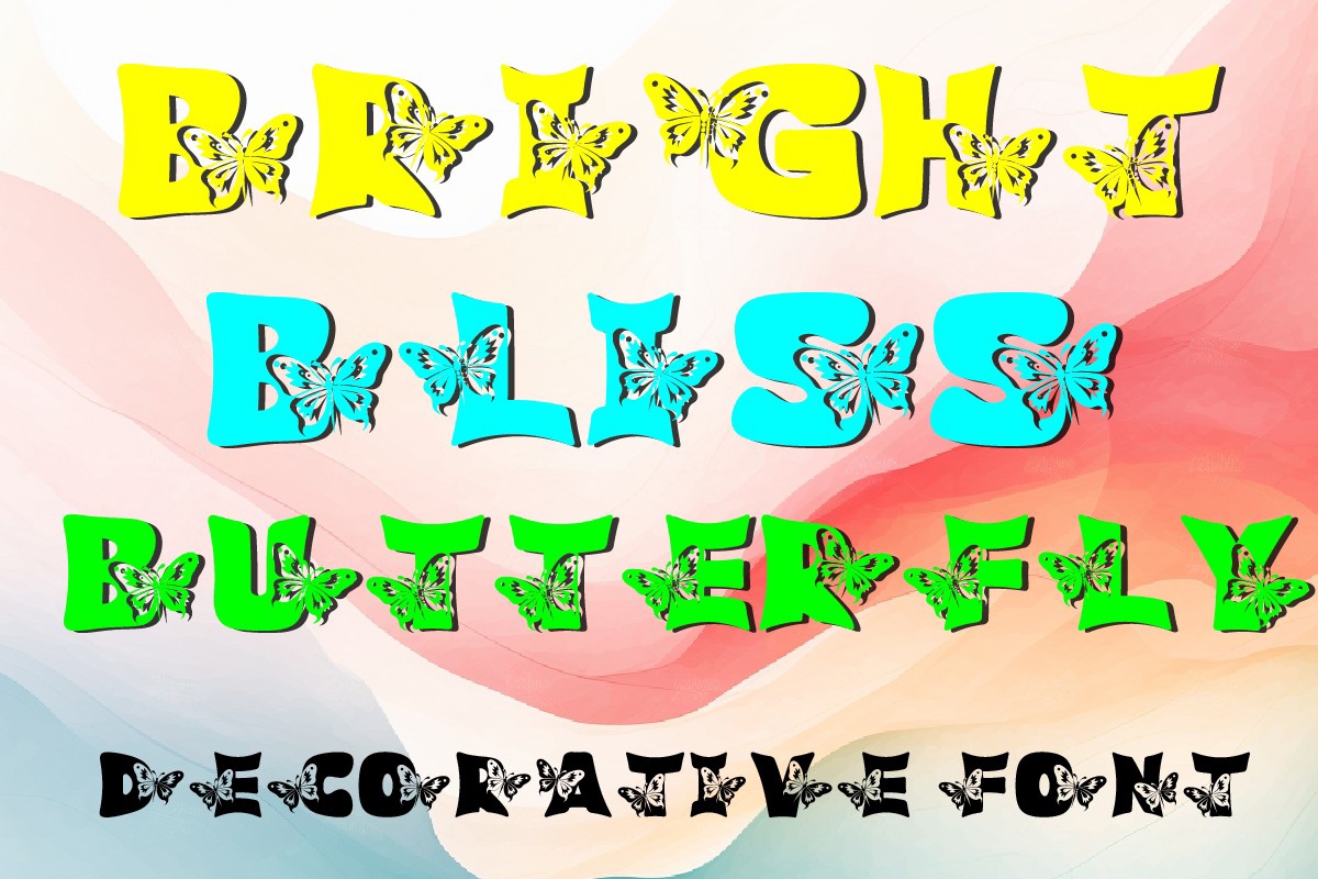 Butterfly Bright Bliss Font