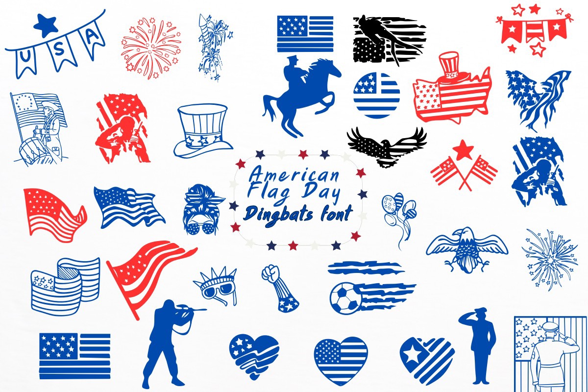 American Flag Day Font