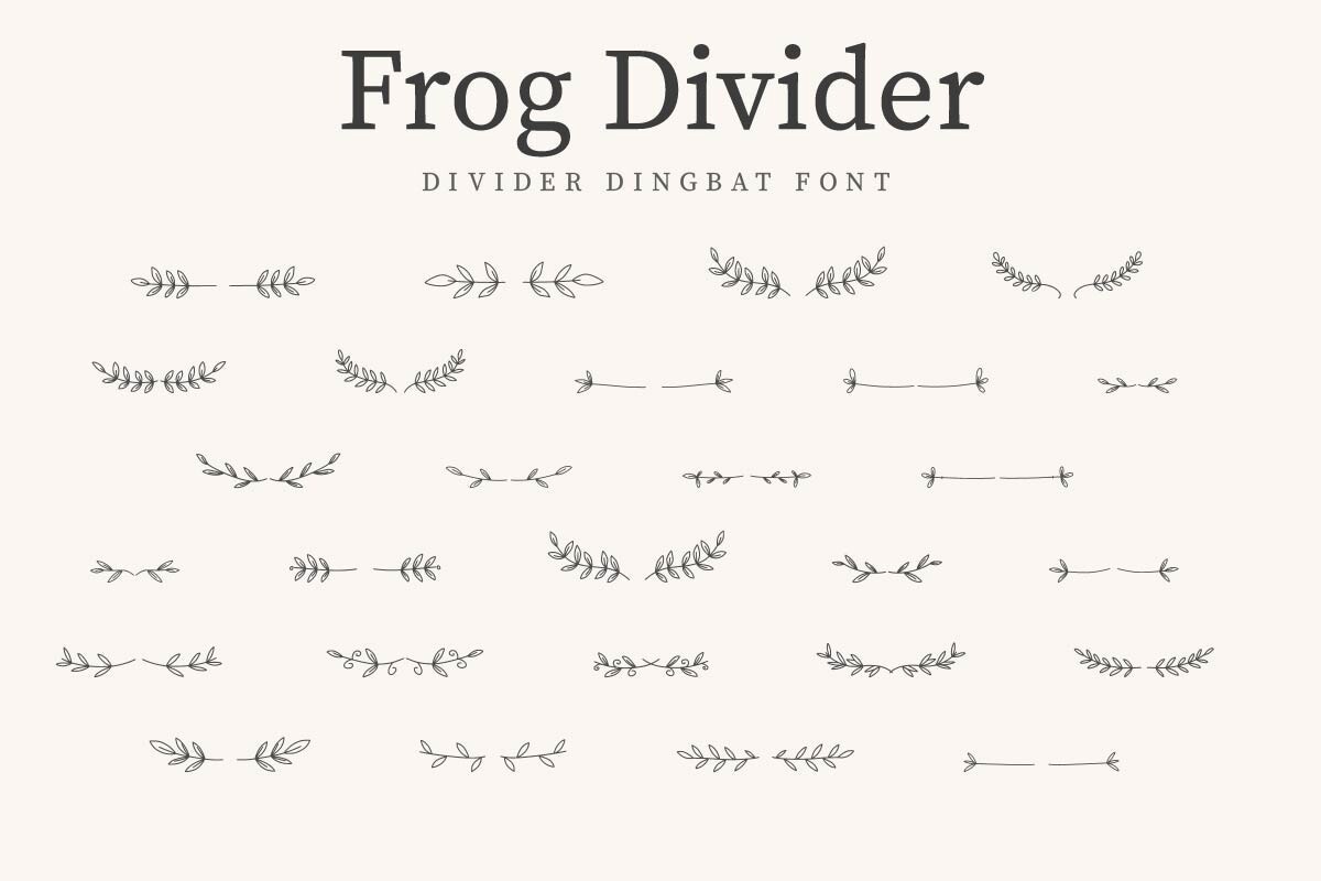 Frog Divider Font