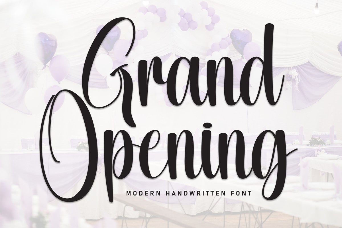 Grand Opening Font