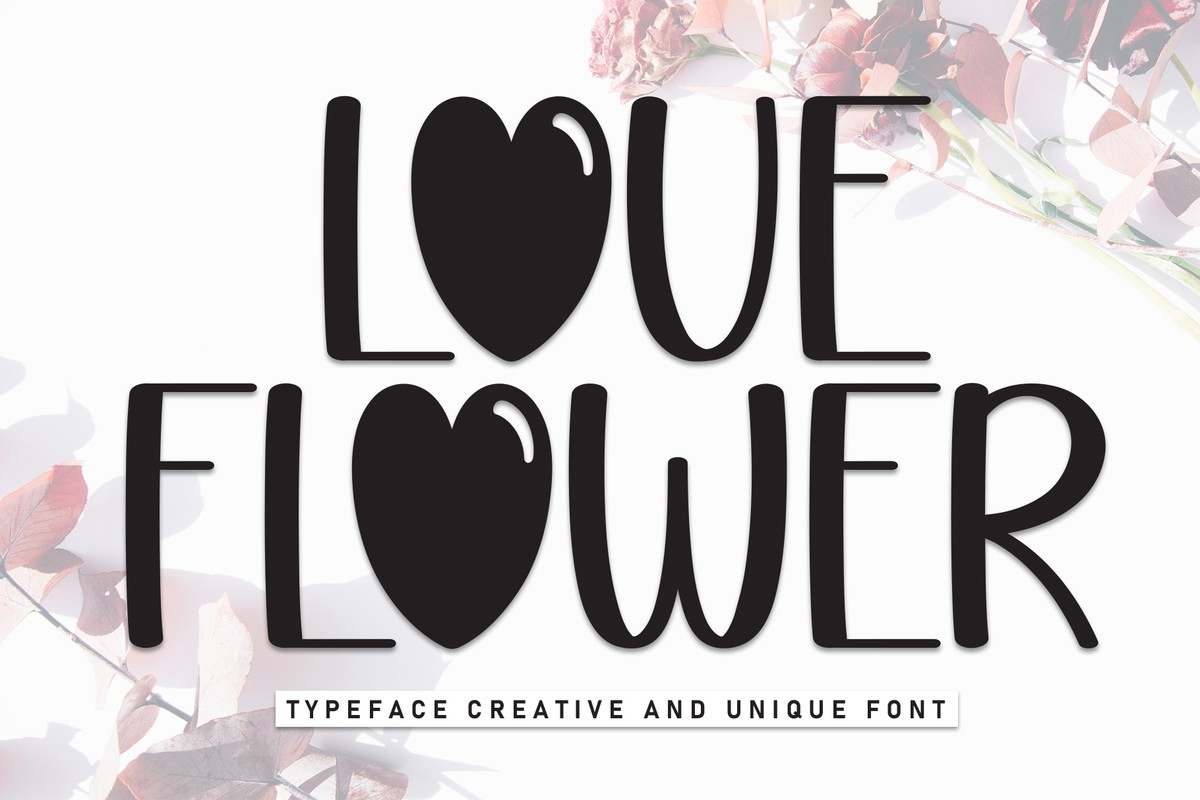 Love Flower Font