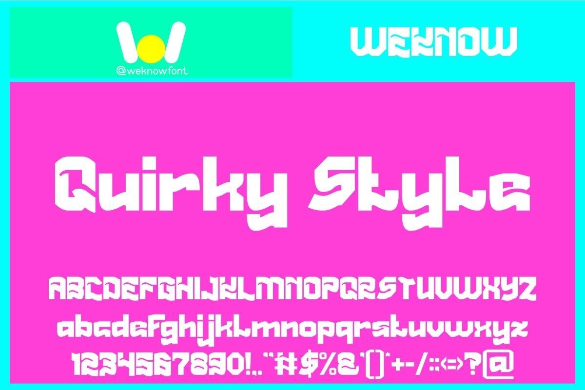 Quirky Style Font