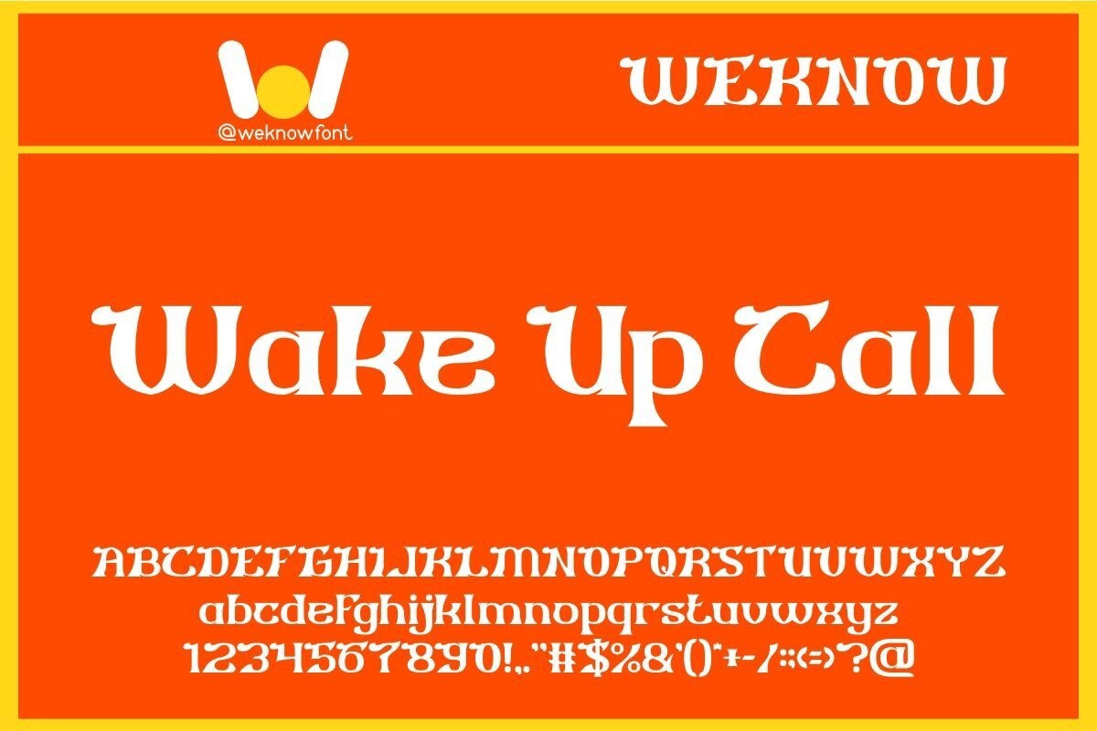 Wake Up Call Font