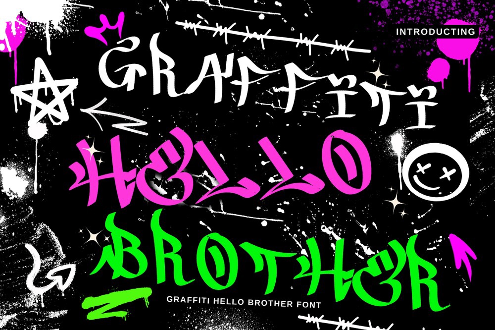 Graffiti Hello Brother Font