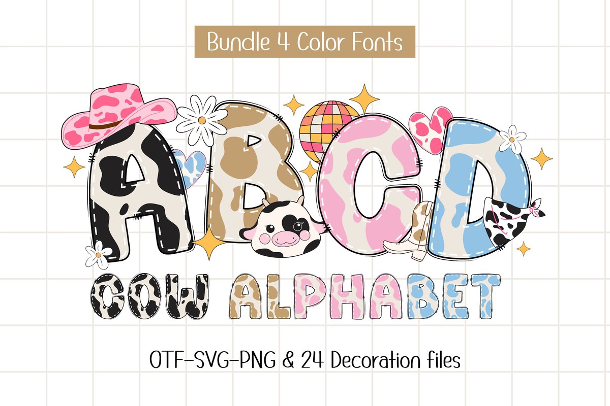 Cow Alphabet Font