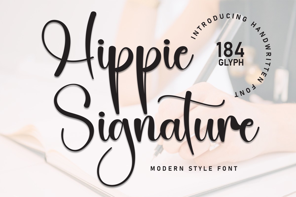 Hippie Signature Font