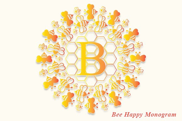 Bee Happy Monogram Font