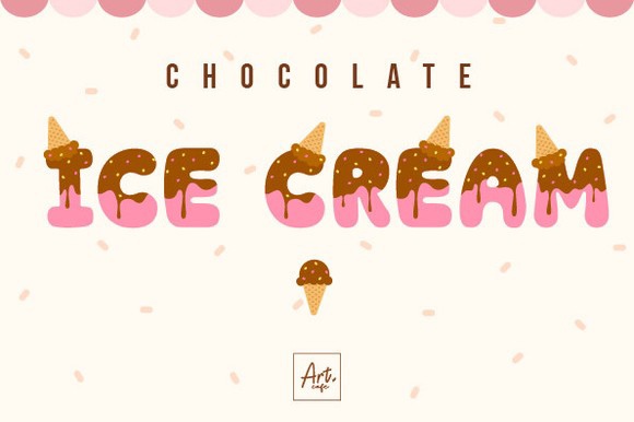 Chocolate Ice Cream Font