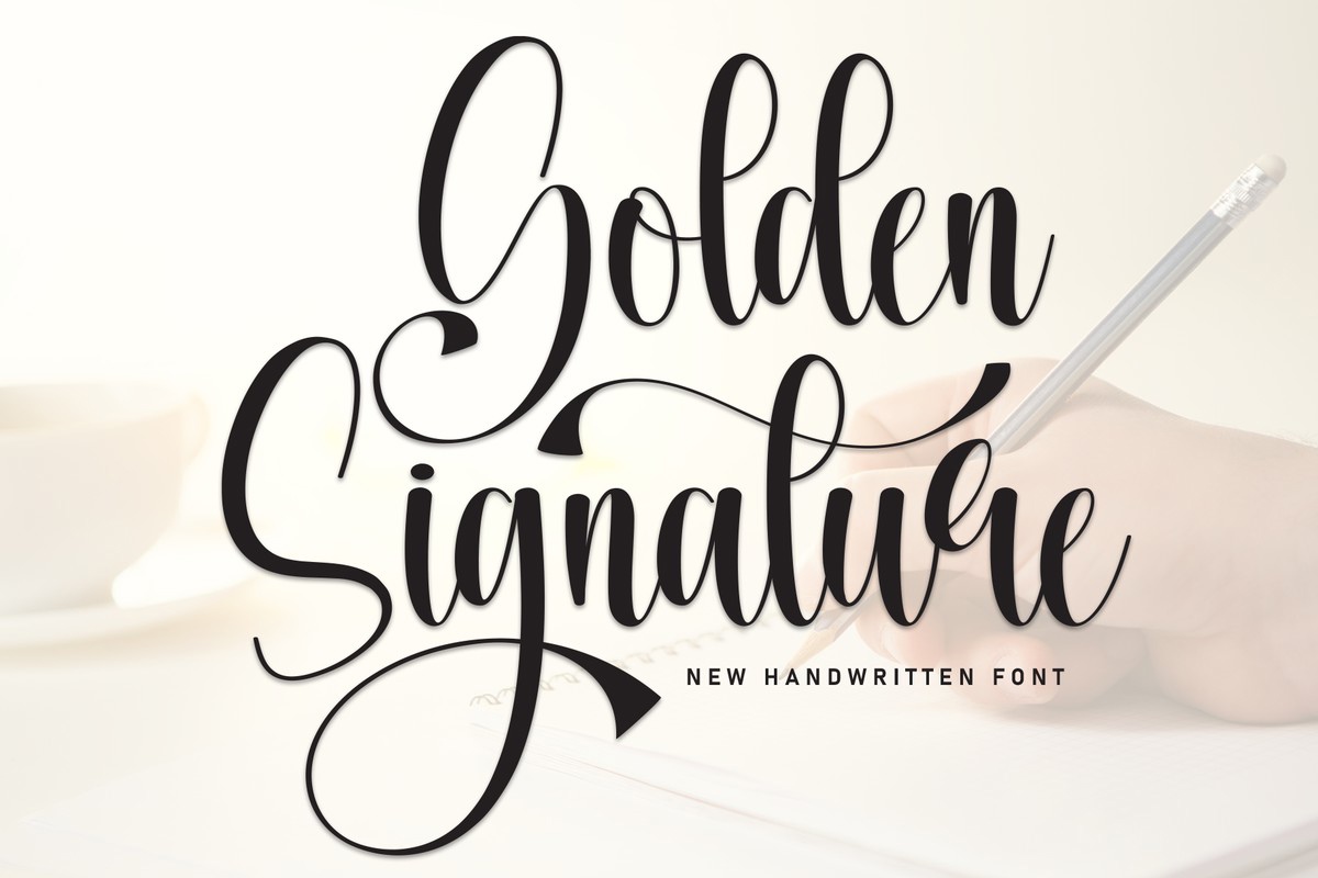 Golden Signature Font