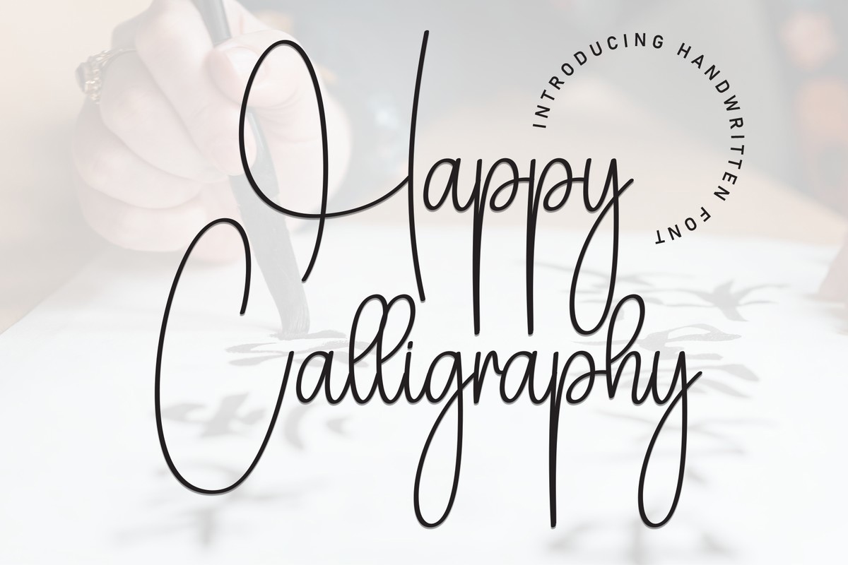 Happy Calligraphy Font