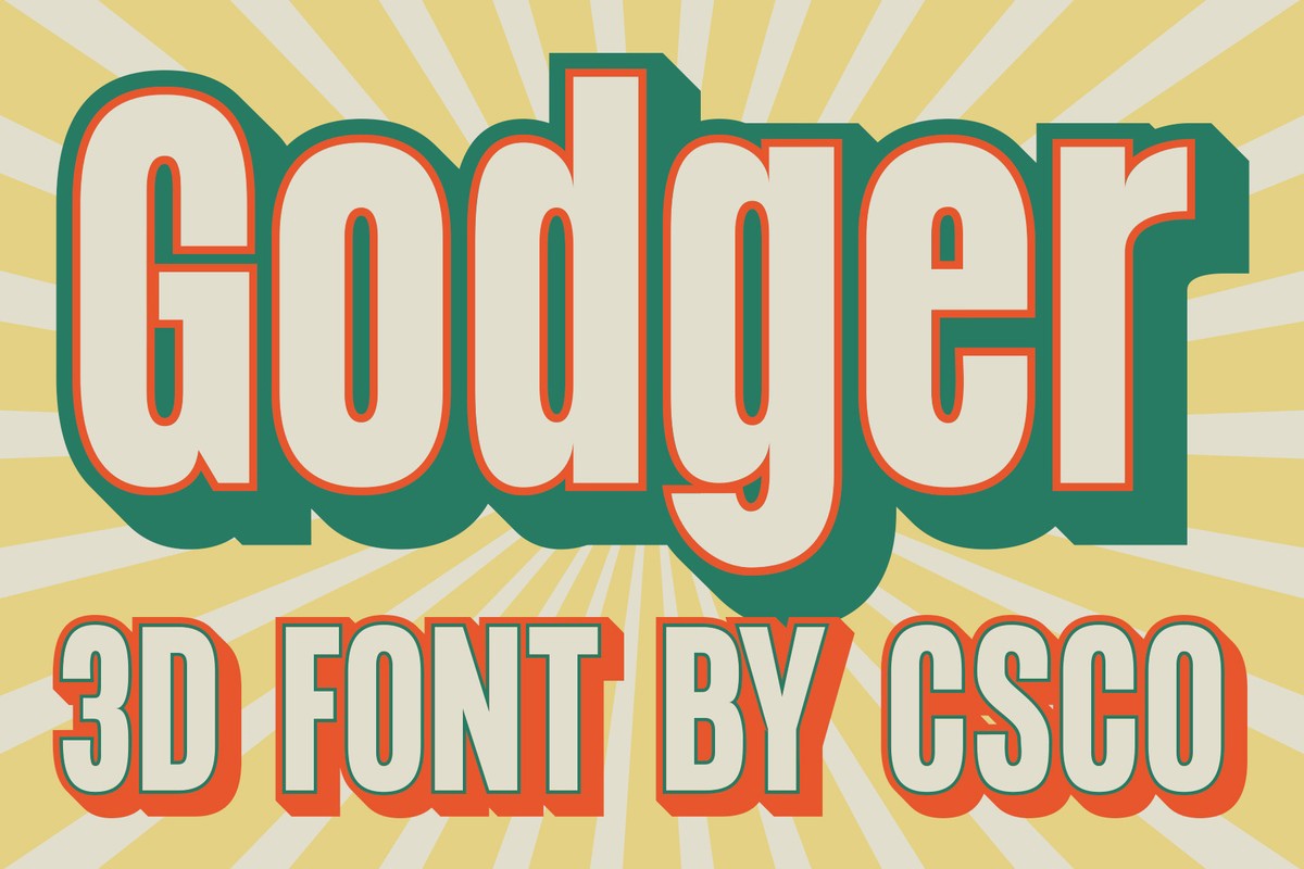 Godger 3D Font