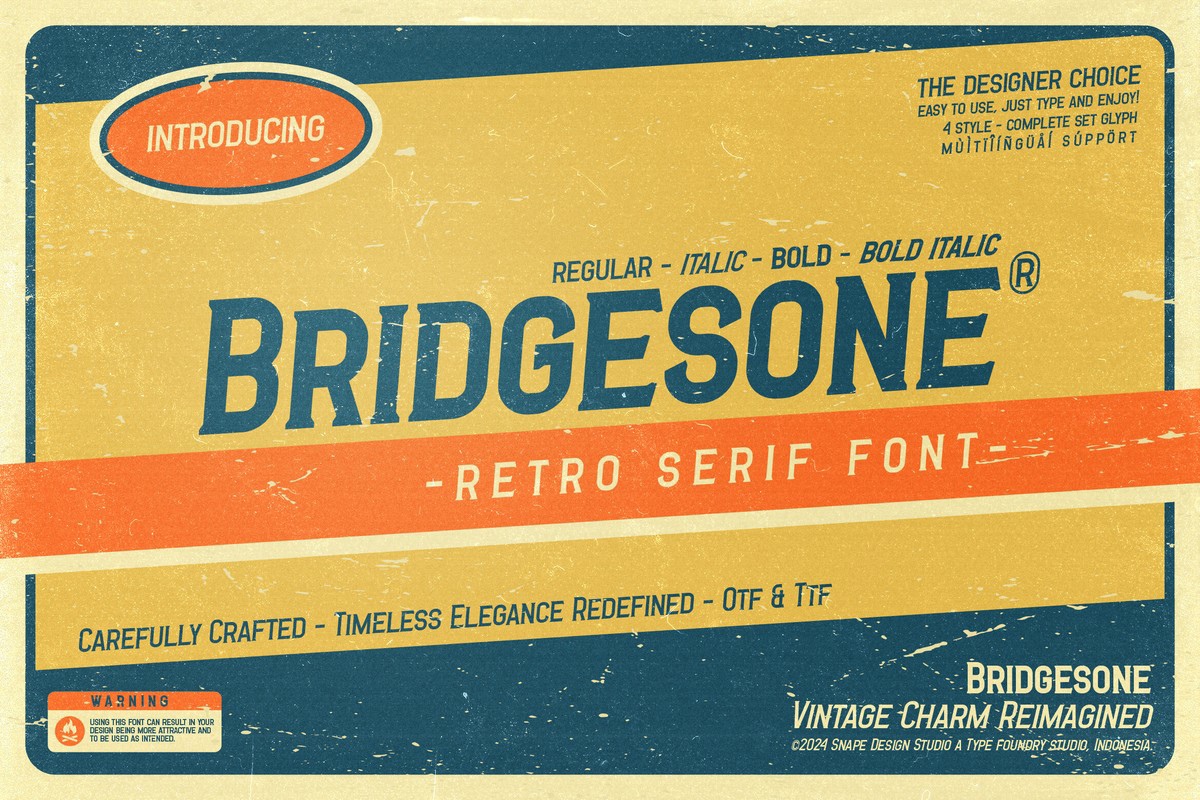 Bridgesone Font