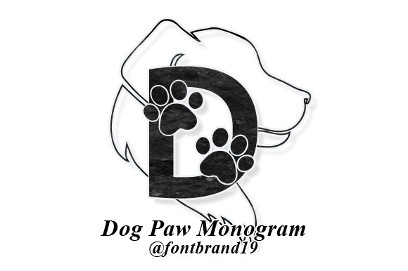 Dog Paw Monogram Font