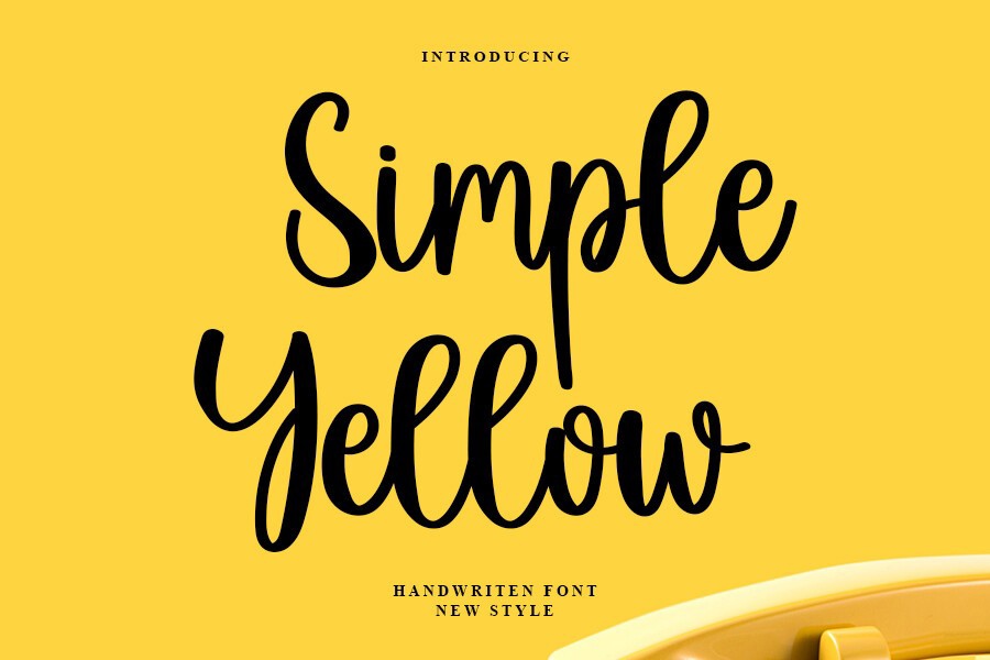 Simple Yellow Font