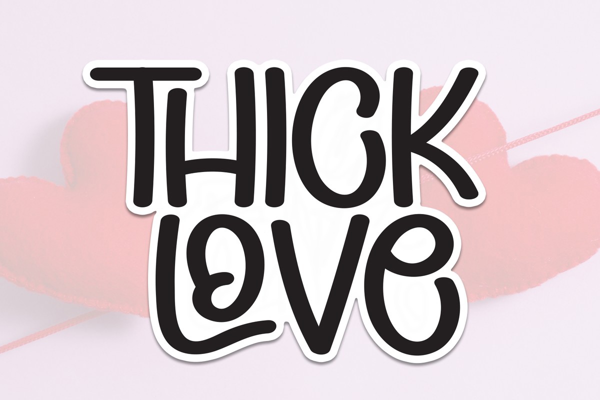 Thick Love Font