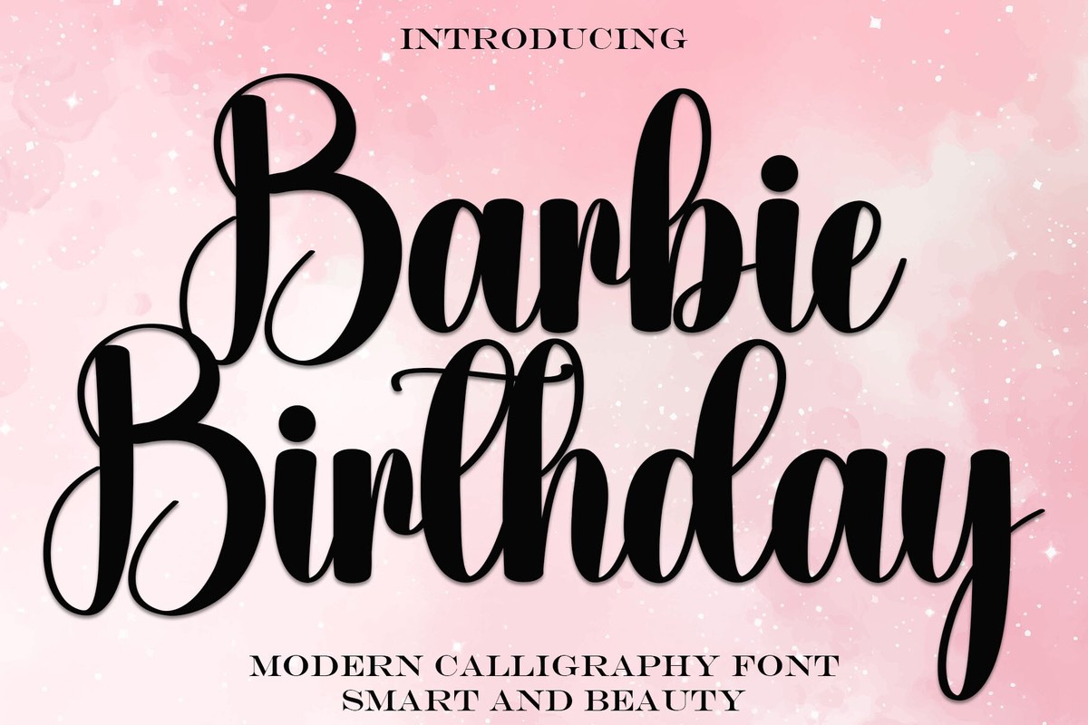 Barbie Birthday Font