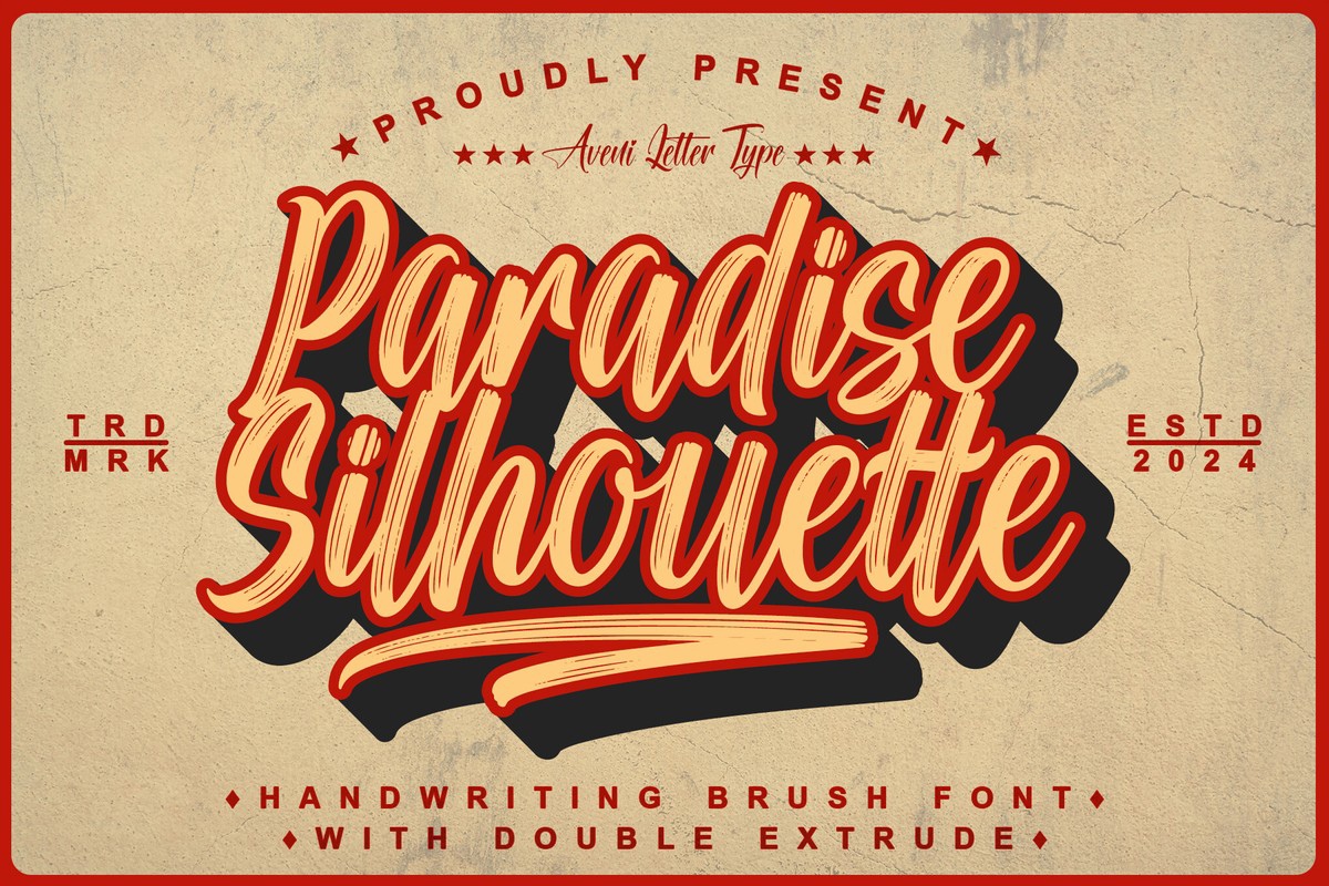 Paradise Silhouette Font