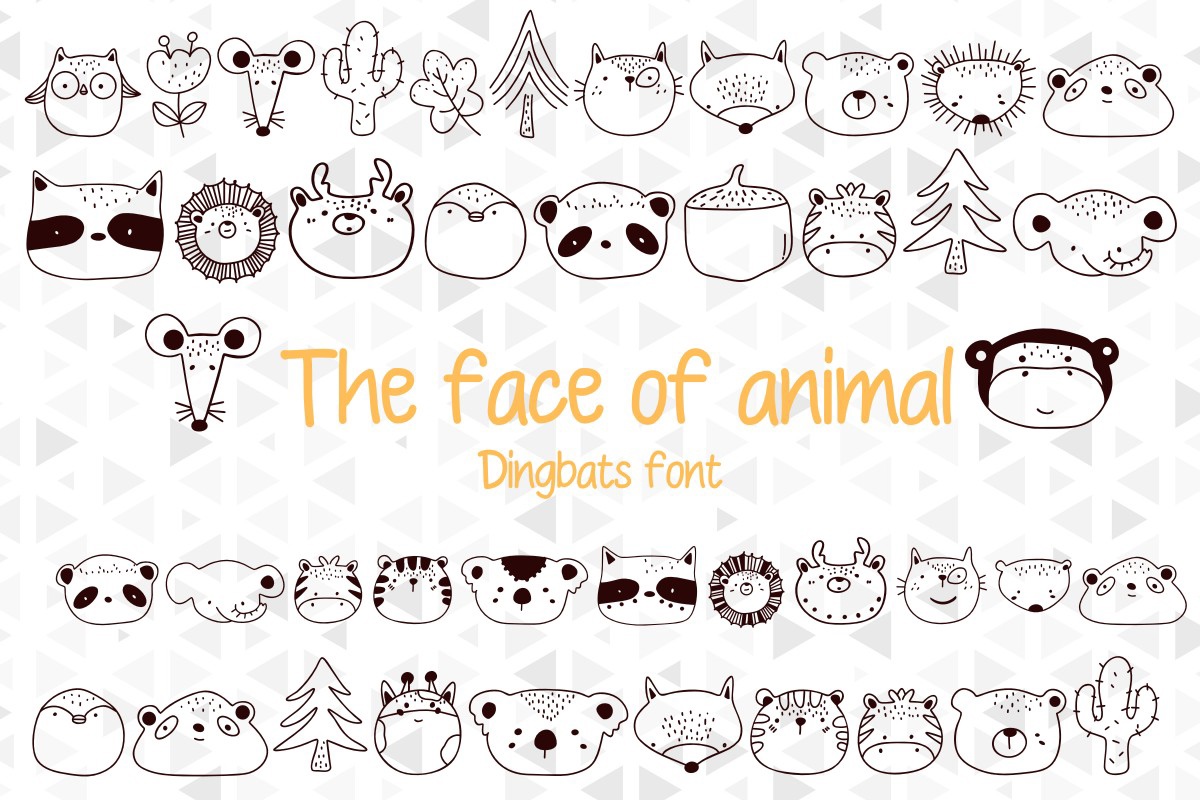 The Face of Animal Font