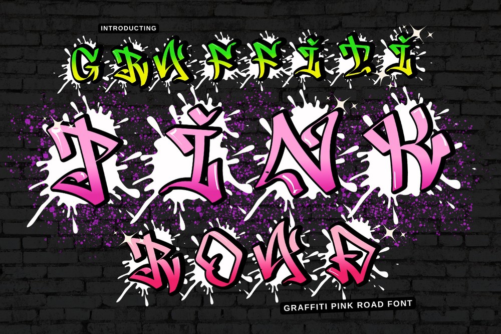 Graffiti Pink Road Font