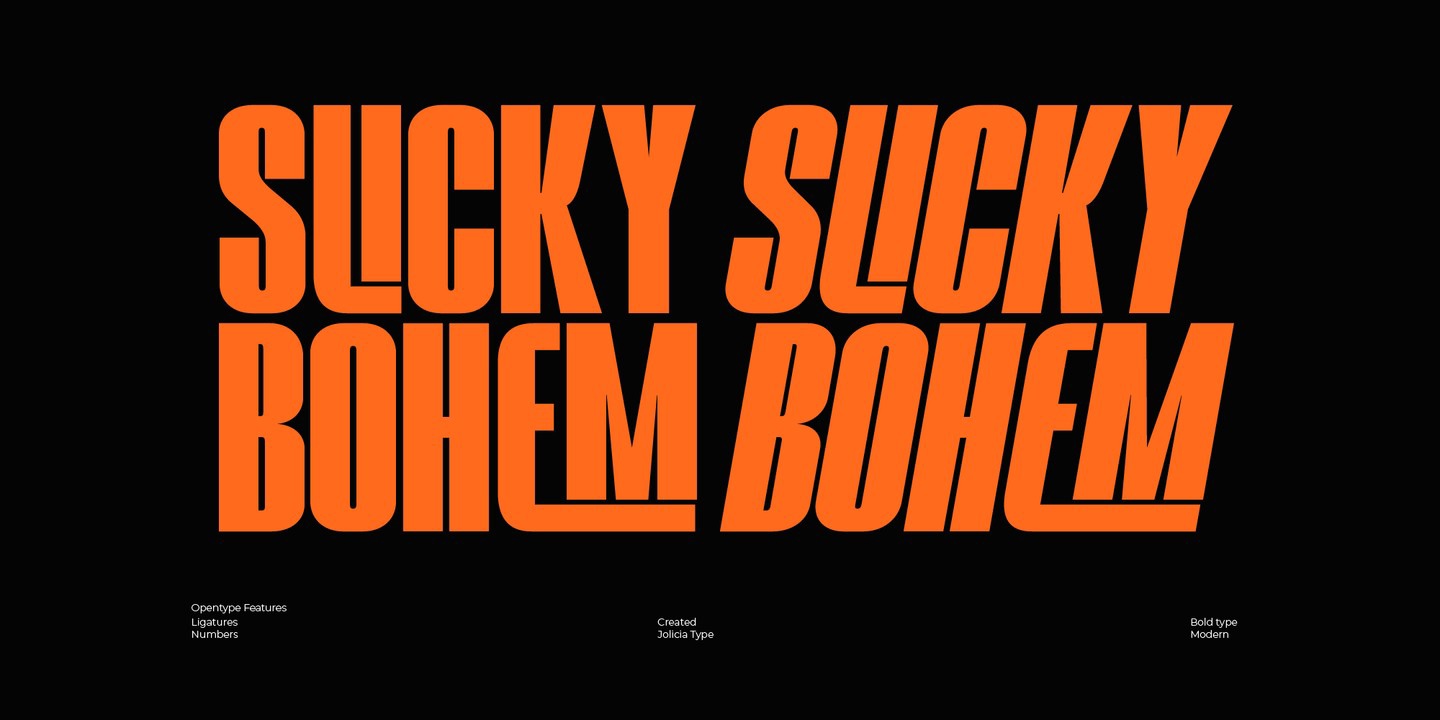 Slicky Bohem Font