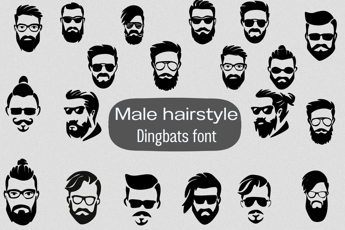 Male Hairstyle Font