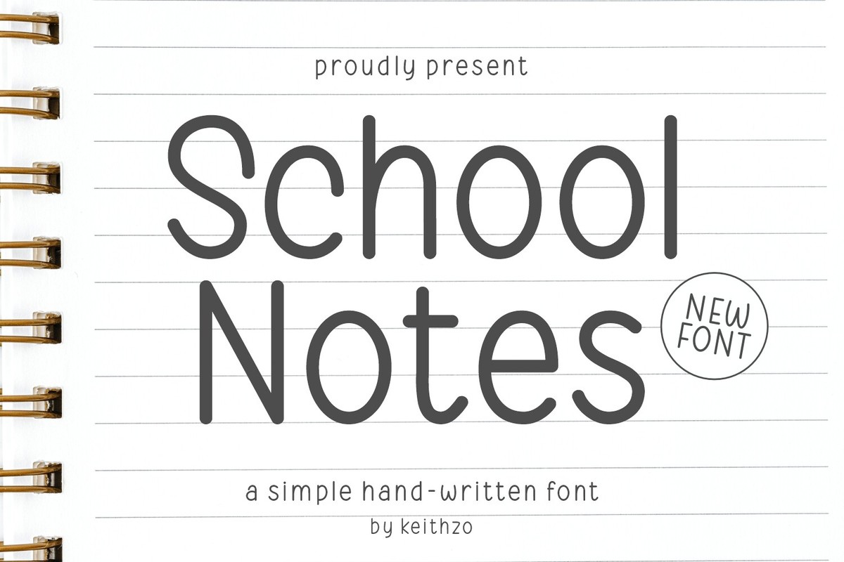 School Notes Font