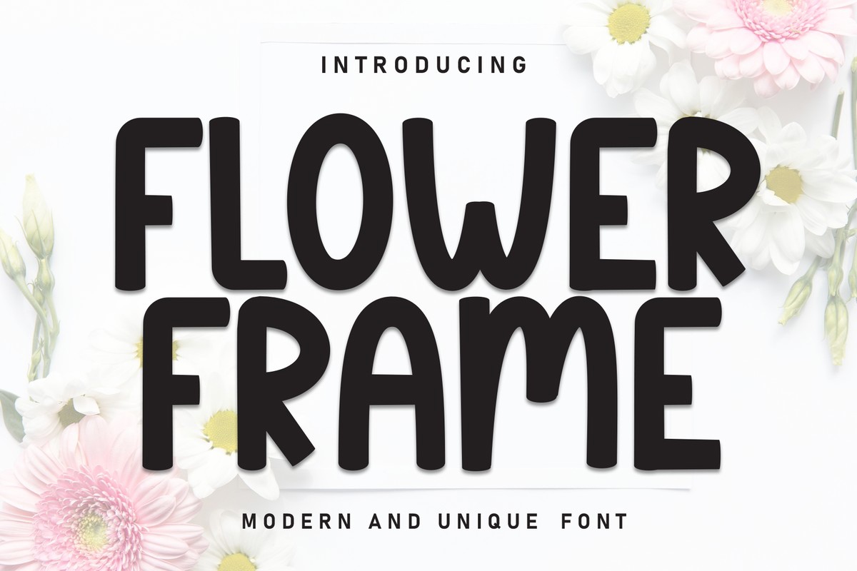 Flower Frame Font