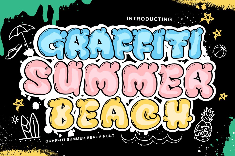 Graffiti Summer Beach Font