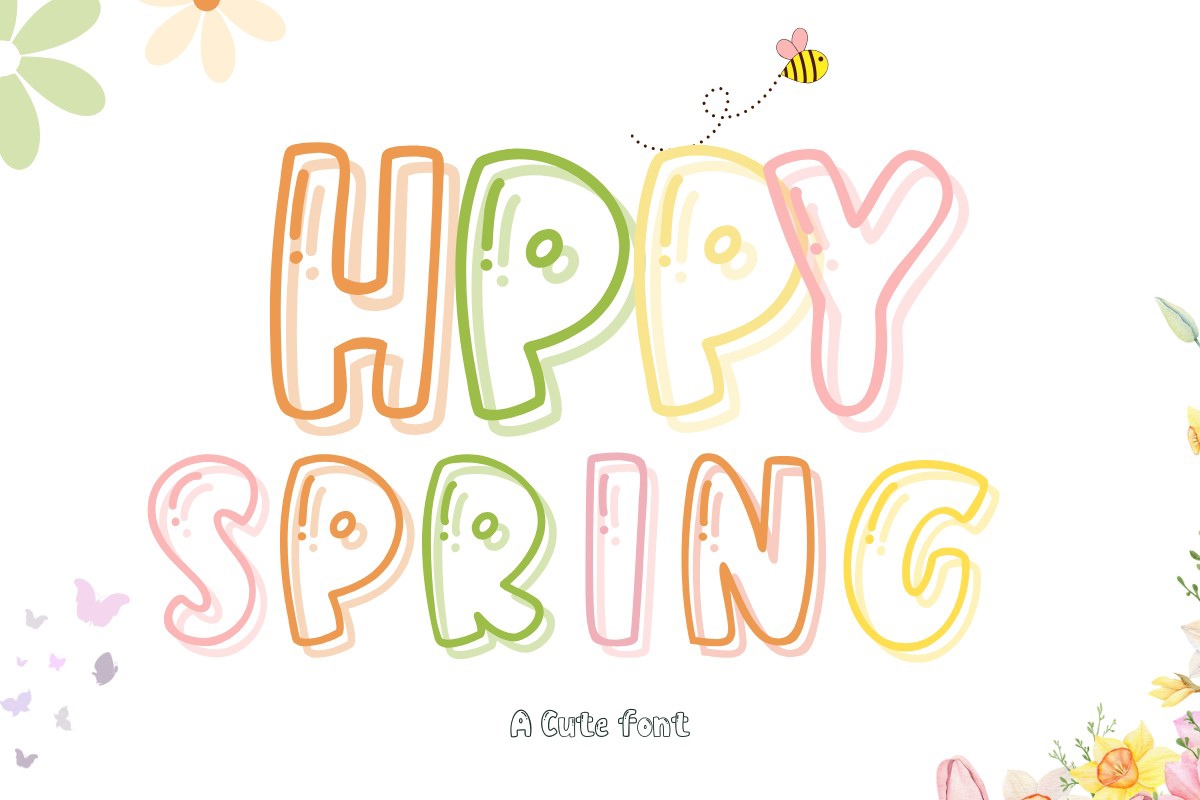 Happy Spring Font