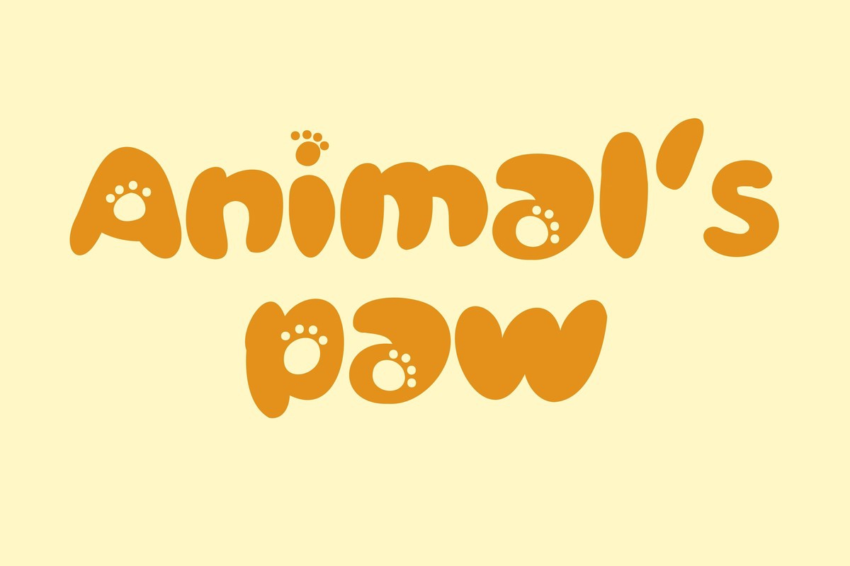 Animal's Paw Font