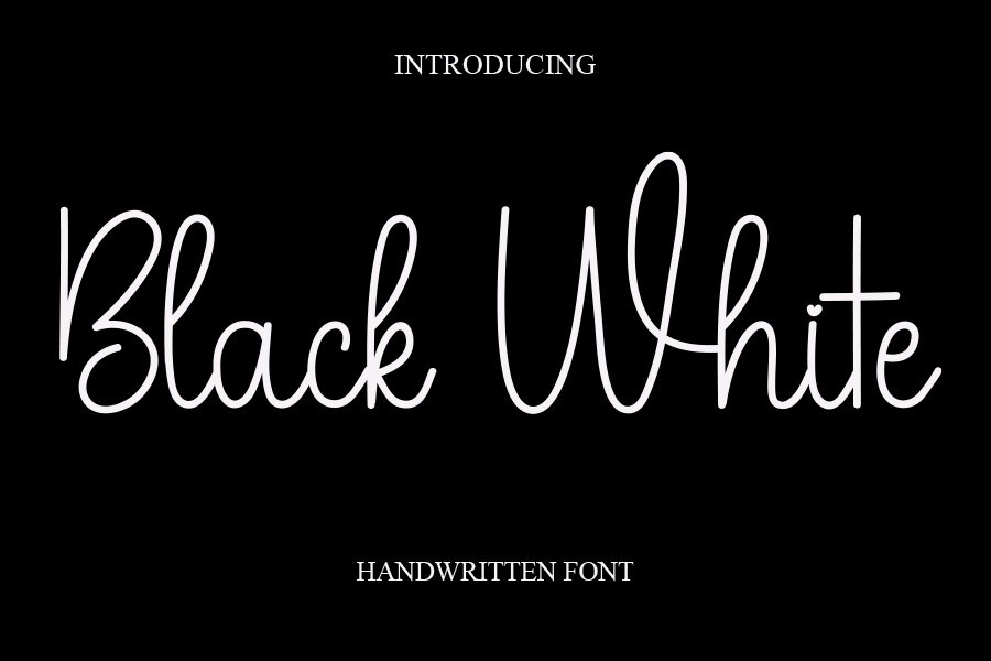 Black White Font