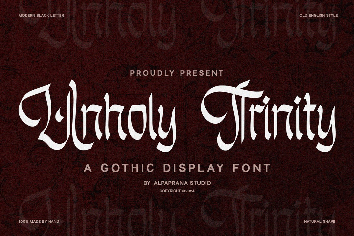 Unholy Trinity Font