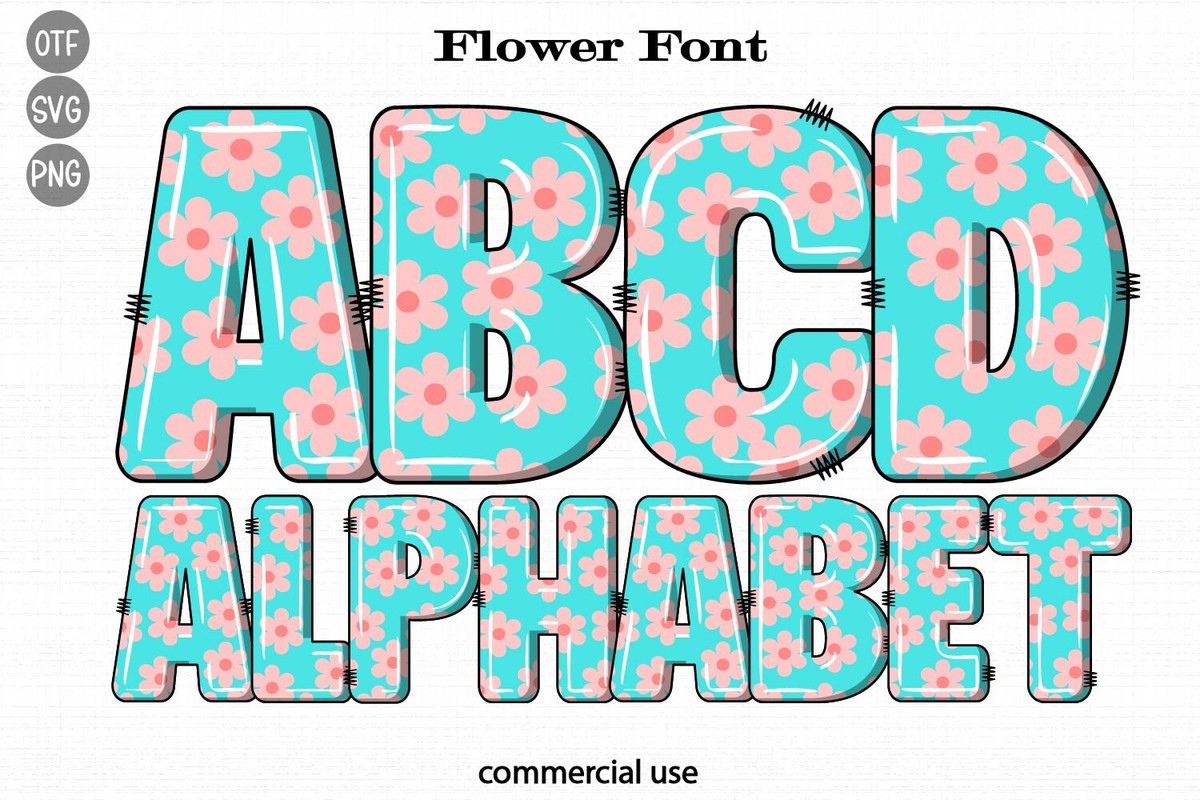 Flower Font Font