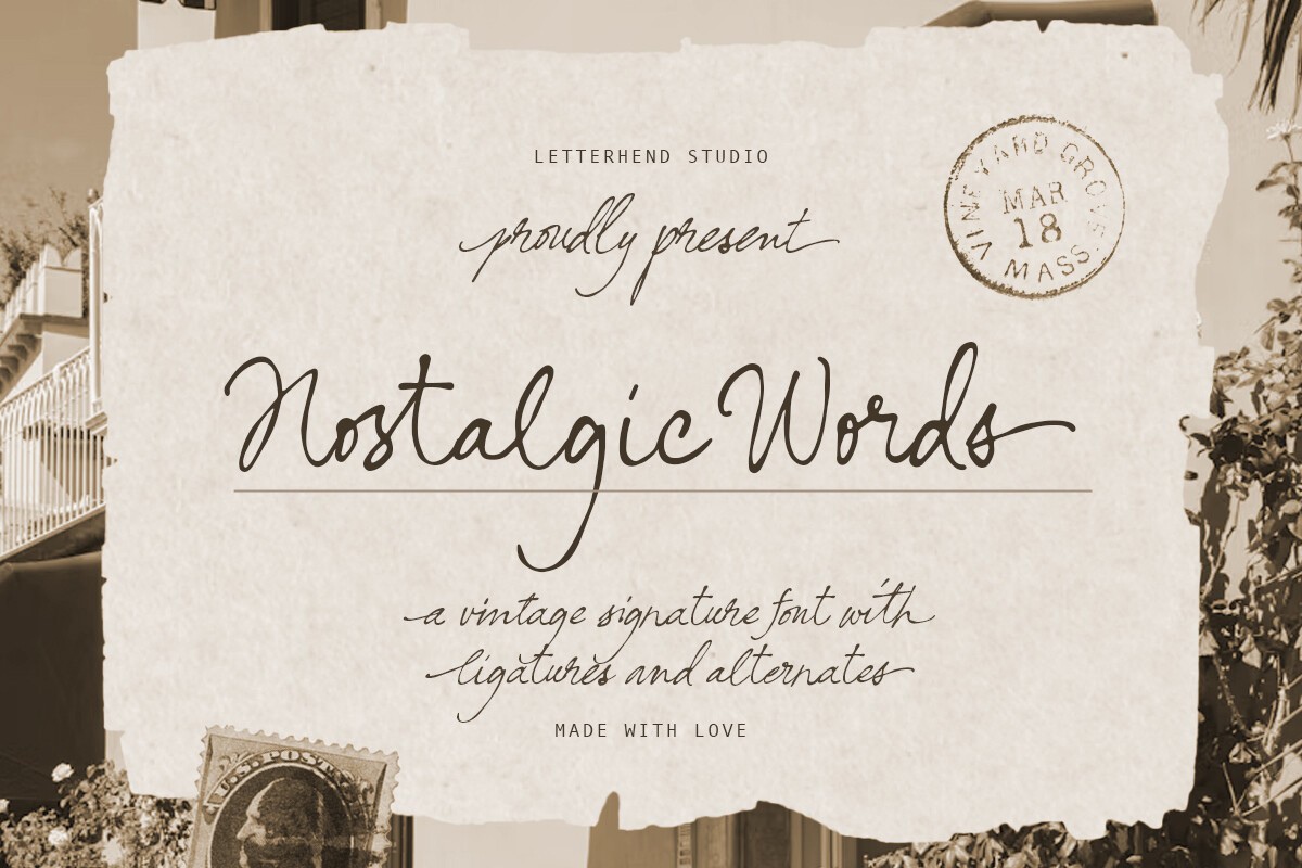 Nostalgic Words Font