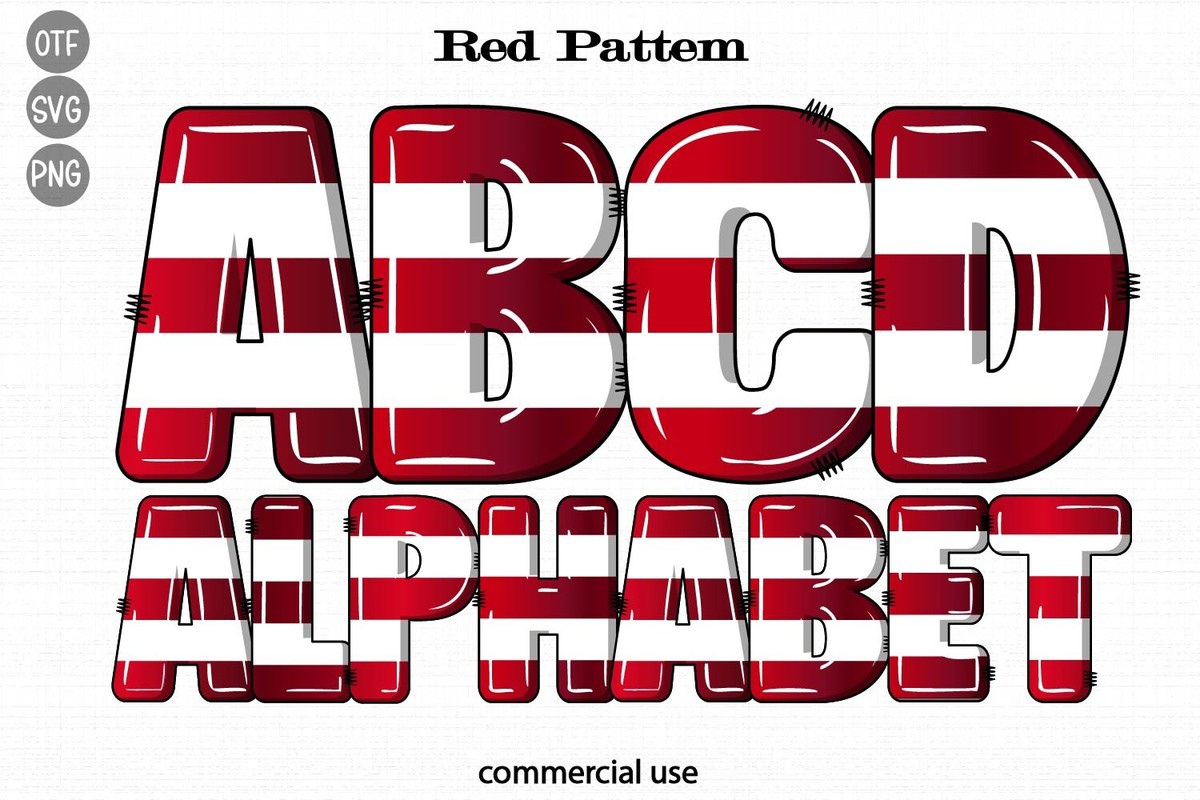 Red Pattern Font