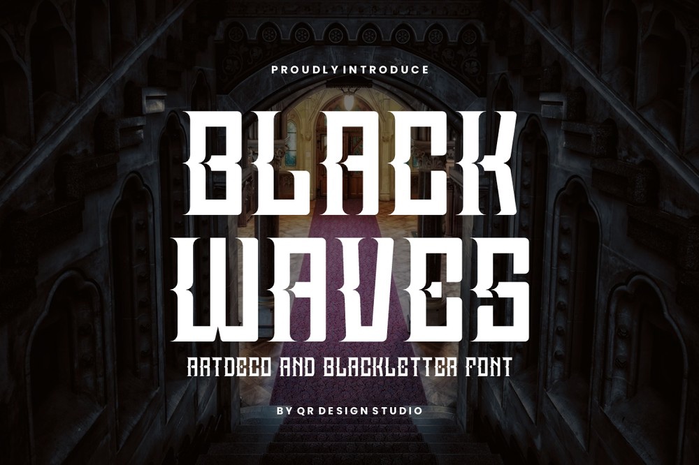 Black Waves Font