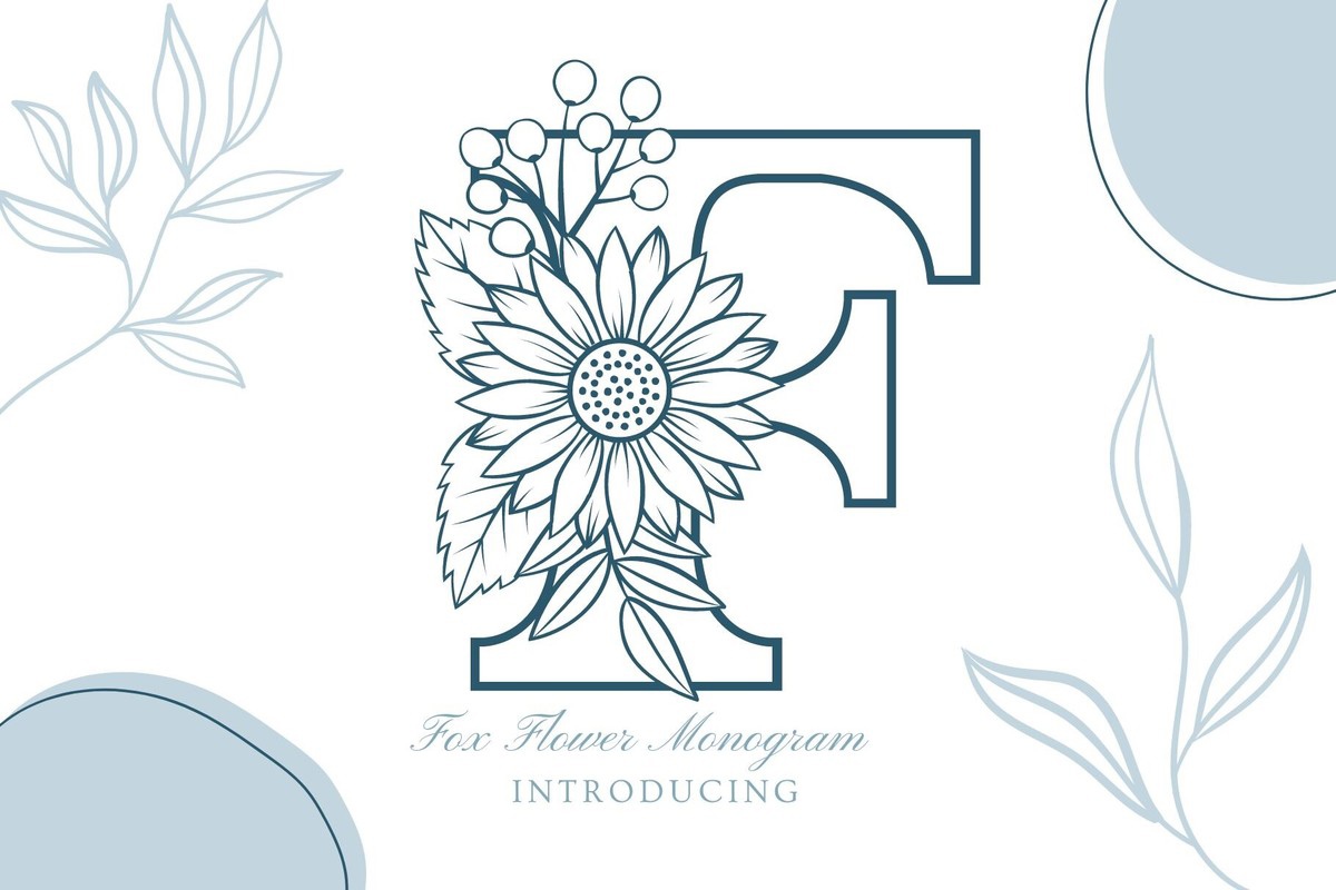 Fox Flower Monogram Font